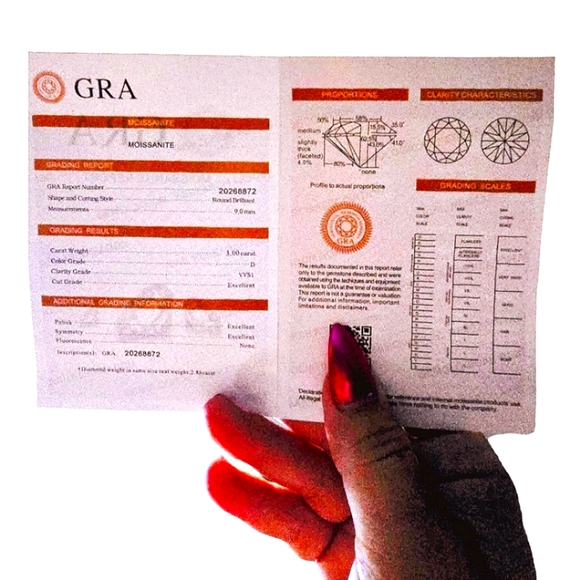 Certified 3ct. Moissanite Diamond Luxurious Engagement Ring - ** NIB ** - Picture 12 of 14